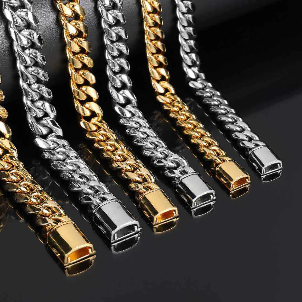 10/12/14mm Cuban Chain (Flip Buckle)