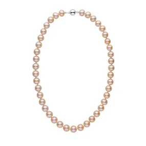 9.5-10.5 mm 18 inch AA  Pink to Peach Freshwater Pearl Necklace