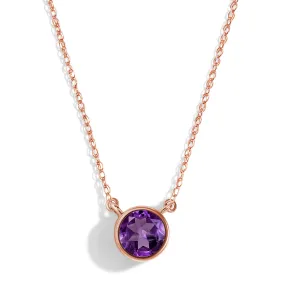 Amethyst Necklace - Solitaire