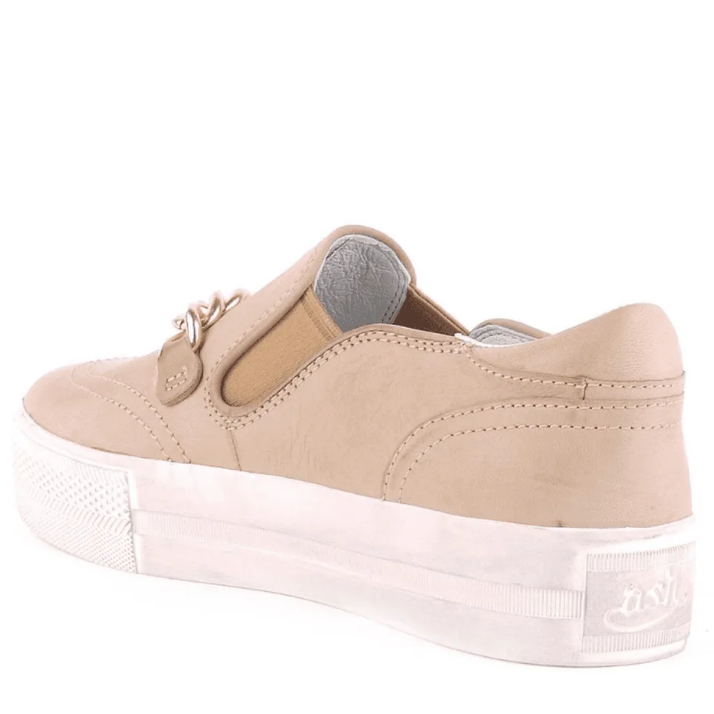 Ash Women's •Joe• Slip-on Leather Trainer 36EU  - Sand