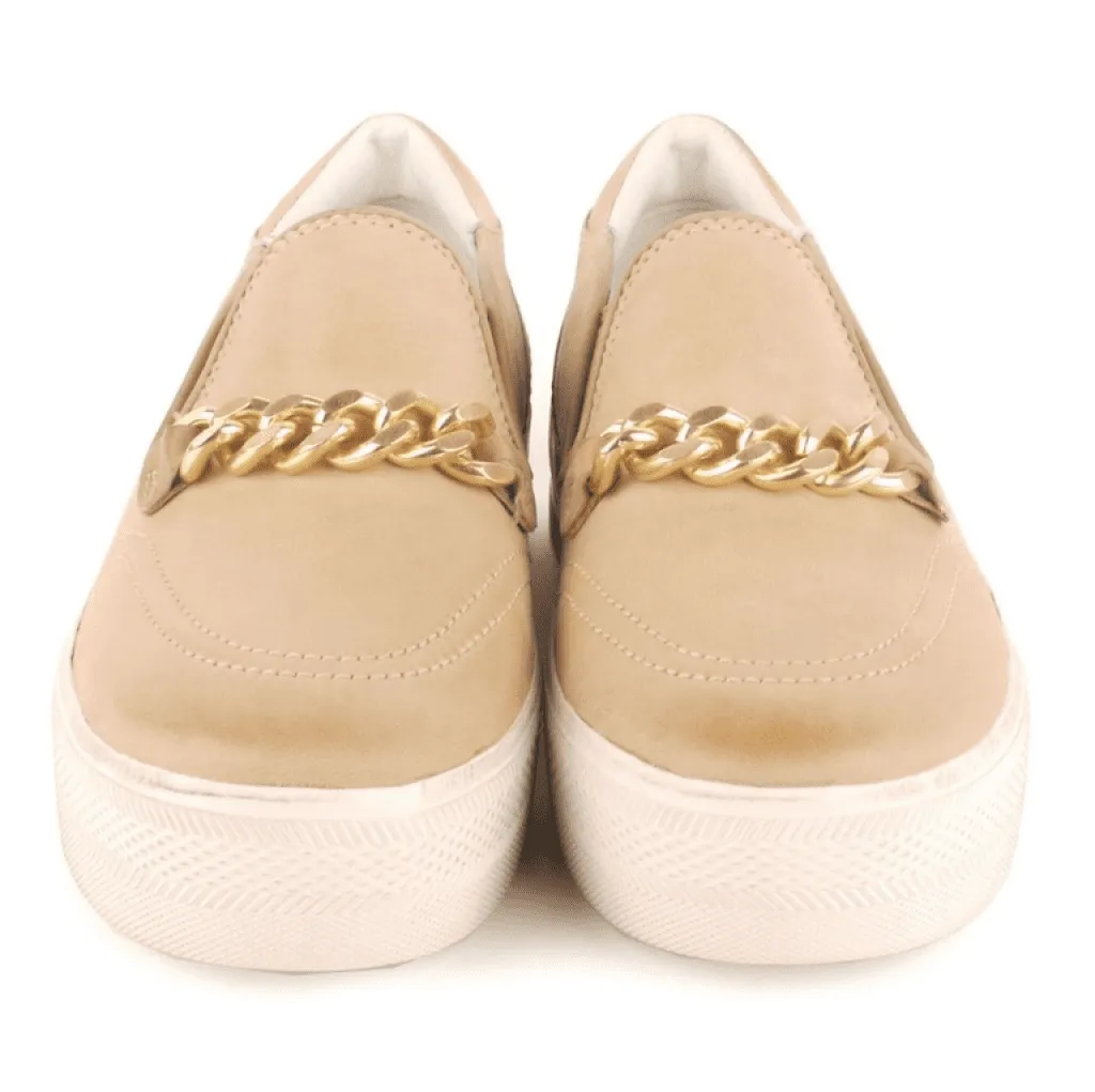 Ash Women's •Joe• Slip-on Leather Trainer 36EU  - Sand