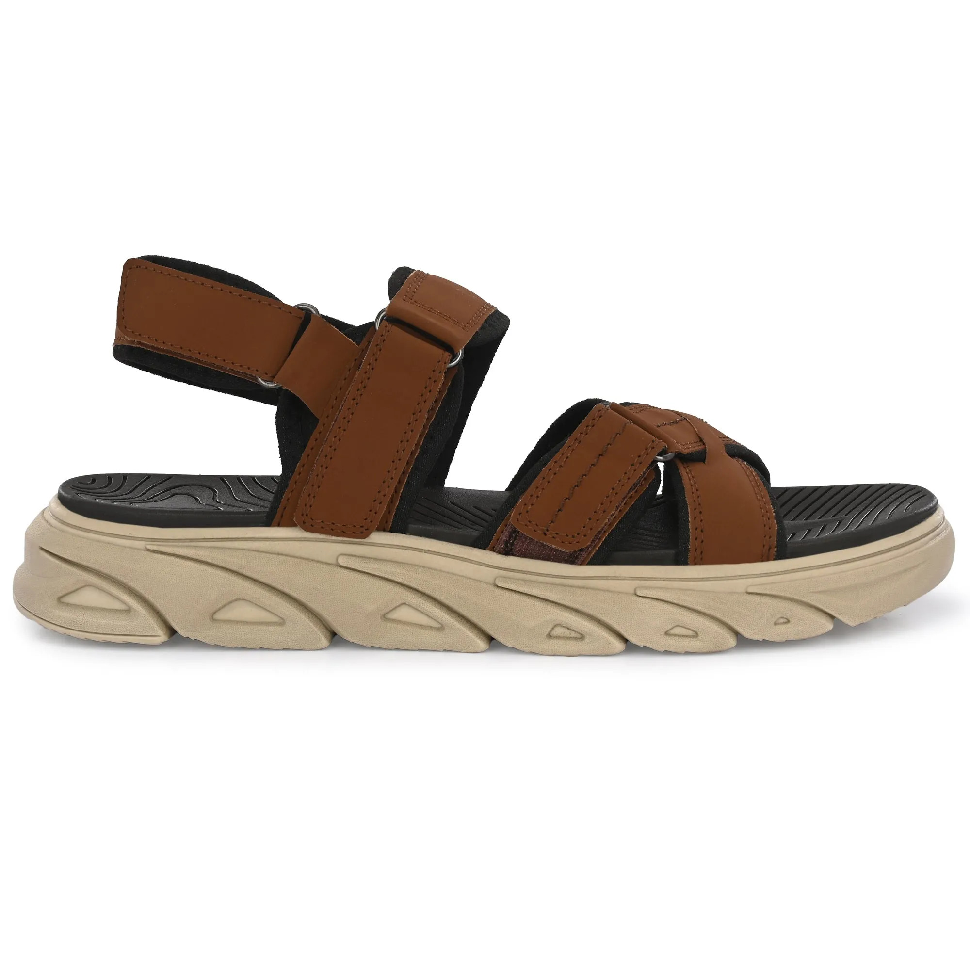 Attitudist Unisex Handcrafted Tan Sports Sandal