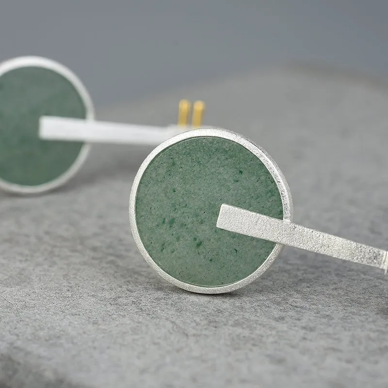 Aventurine Banjo - Dangle Earrings