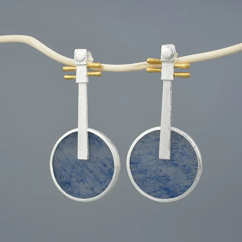 Aventurine Banjo - Dangle Earrings