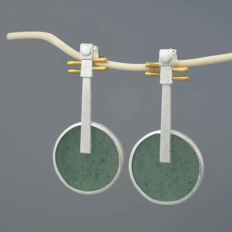 Aventurine Banjo - Dangle Earrings