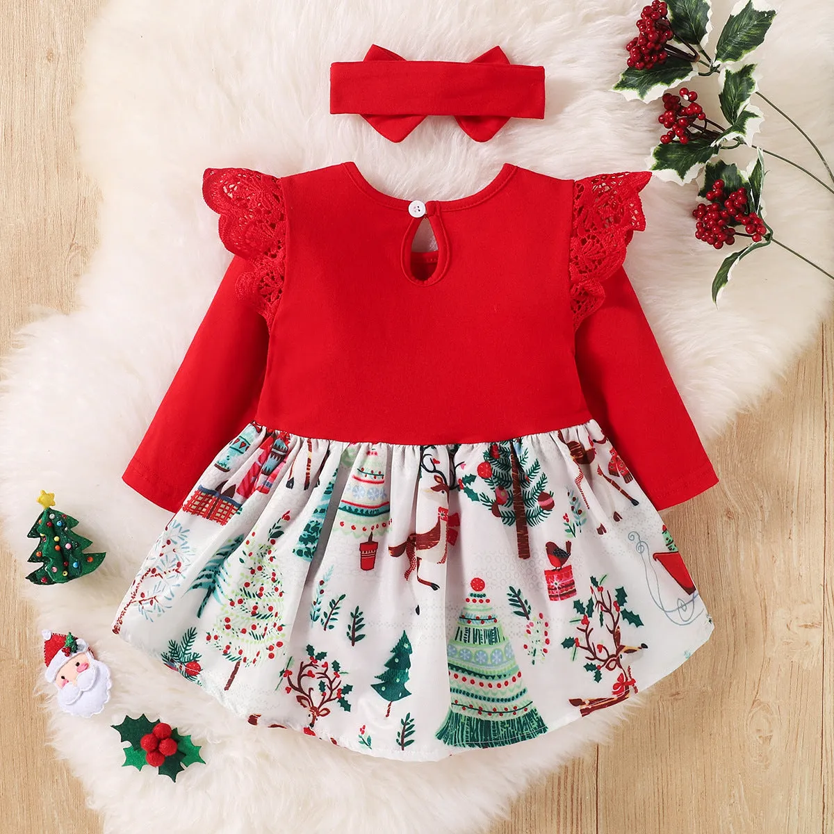 Baby Girl Merry Christmas Set