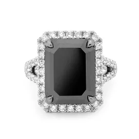 Black and White Diamond Ring