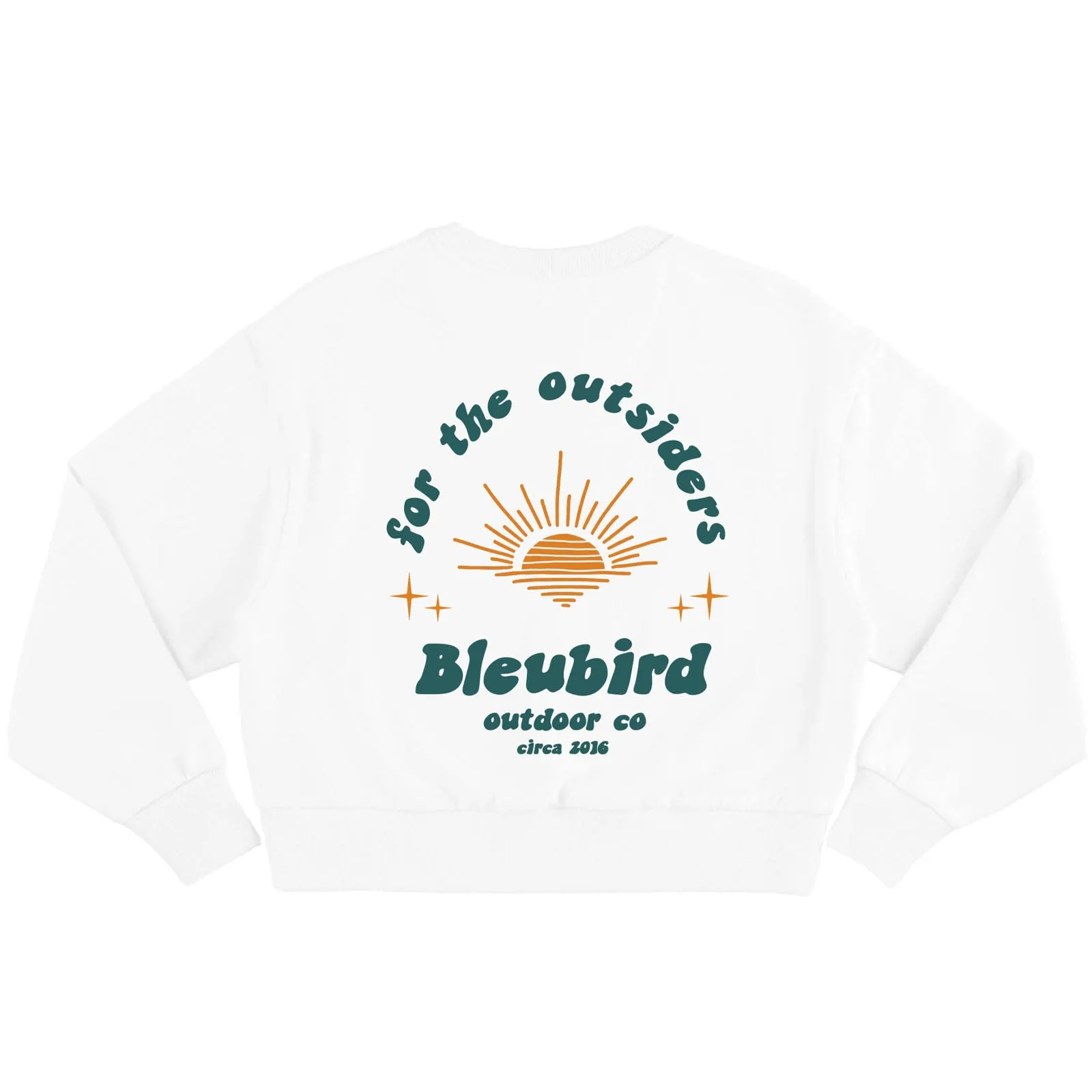 Bleubird Womens Outsider Cropped Crew Neck Sweatshirt