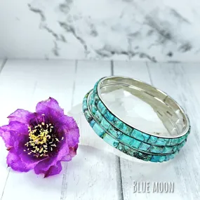 Blue Moon Turquoise Bangle Bracelet 2.5