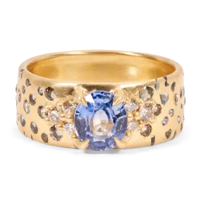 Blue Myrtle Cigar Ring - Size 8 - 11411