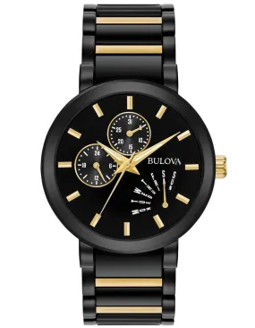 Bulova Mens Classic - Black Stainless Steel - Two-Tone - Bracelet - Day/Date