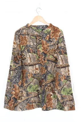 Camo Outdoor Hunting 1/4 Button Fleece (XXL)