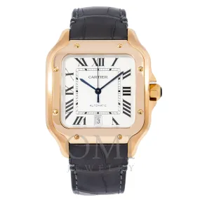 CARTIER SANTOS DE CARTIER WGSA0011 39.8MM WHITE DIAL WITH YELLOW LEATHER BRACELET