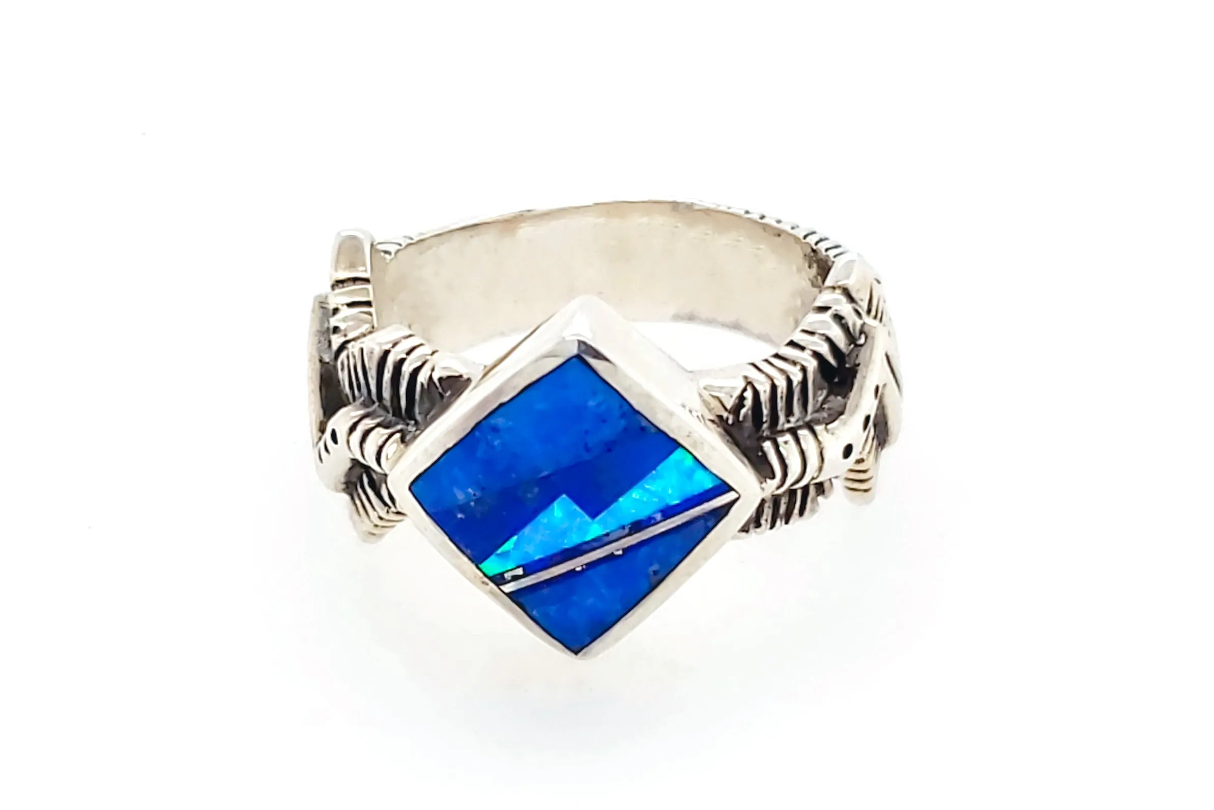 David Rosales Blue Sky Zig-Zag Ring