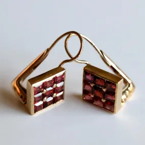 Dunand 14k Gold and Garnet Earrings