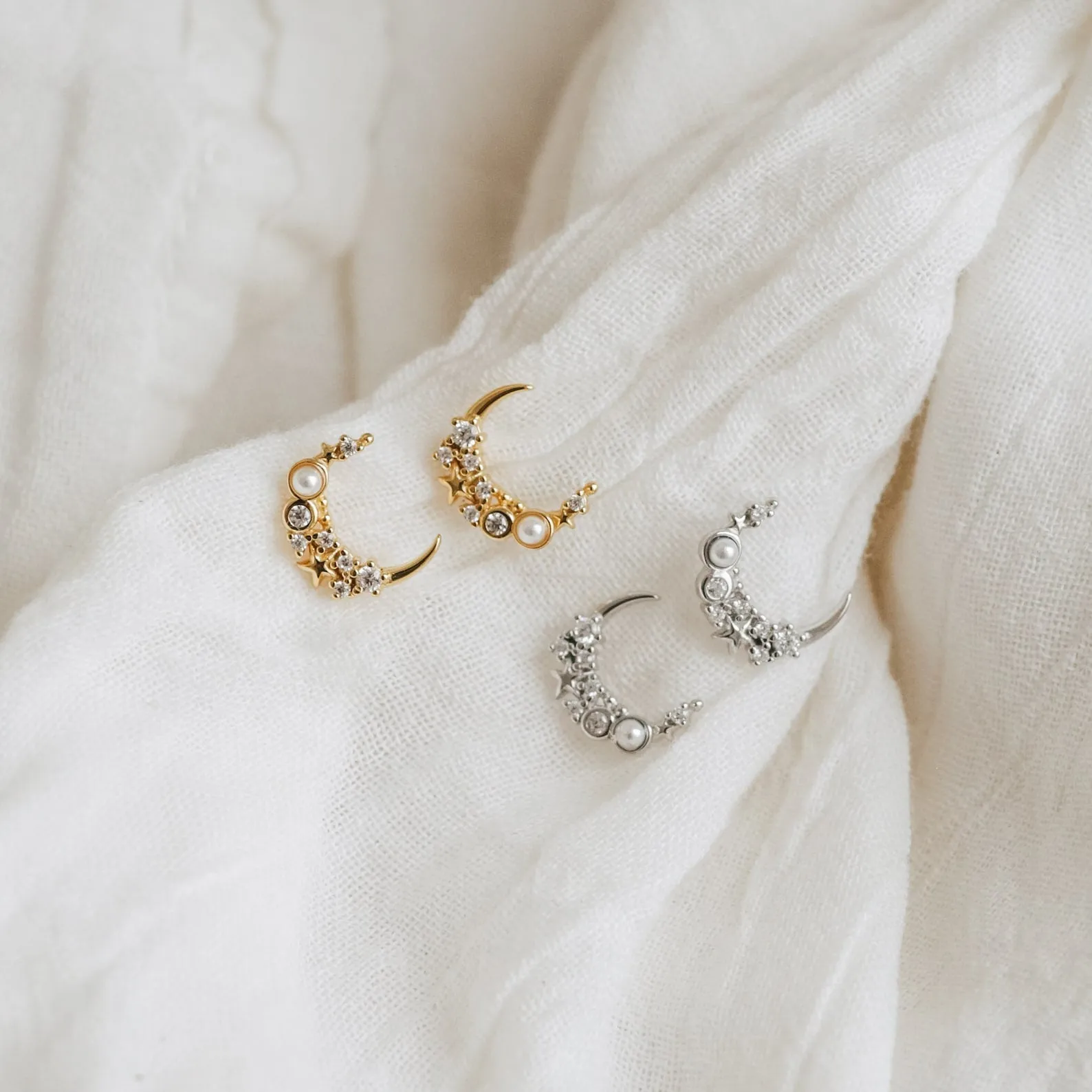 Eclipse Moon Studs