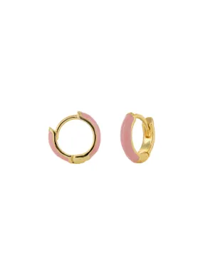 Enamel Huggie Hoops