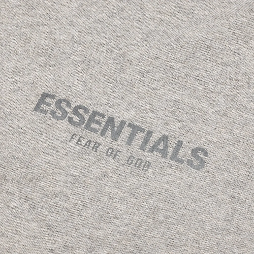 Essentials Kid's L/S Tee - Dark Heather Oatmeal