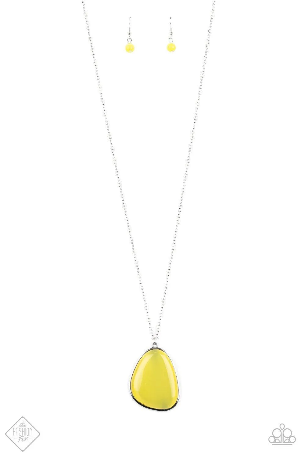 Ethereal Experience Yellow Cat's Eye Pendant Necklace - Paparazzi Accessories