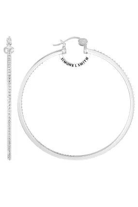 Everlasting Love Hoops with Diamond Embellishments -Extra Large