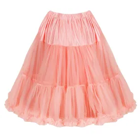 EXTRA VOLUME Peach Pink Net Vintage Rockabilly 50s Petticoat Skirt