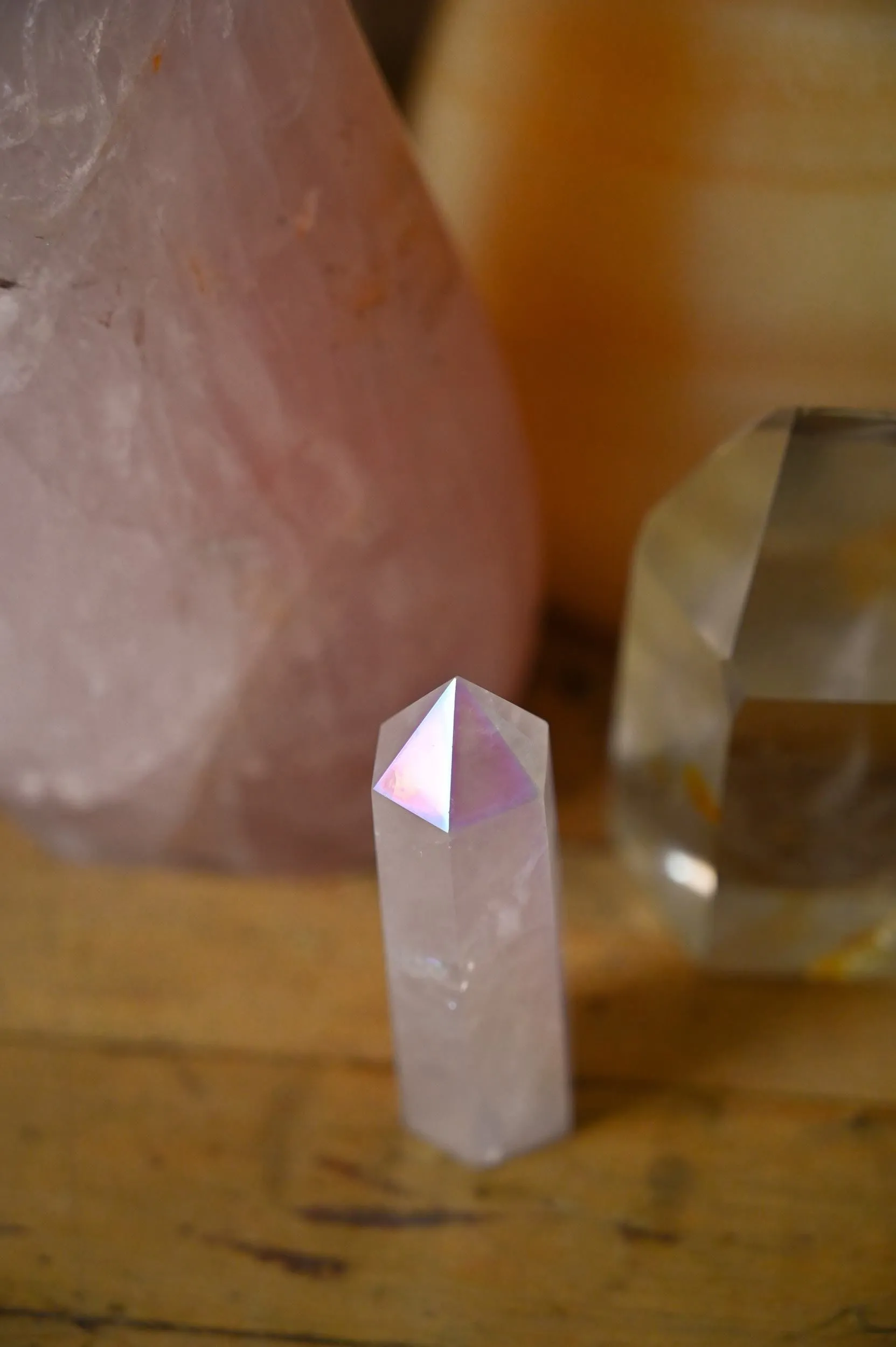 Good Vibes Angel Aura Quartz Crystal Tower