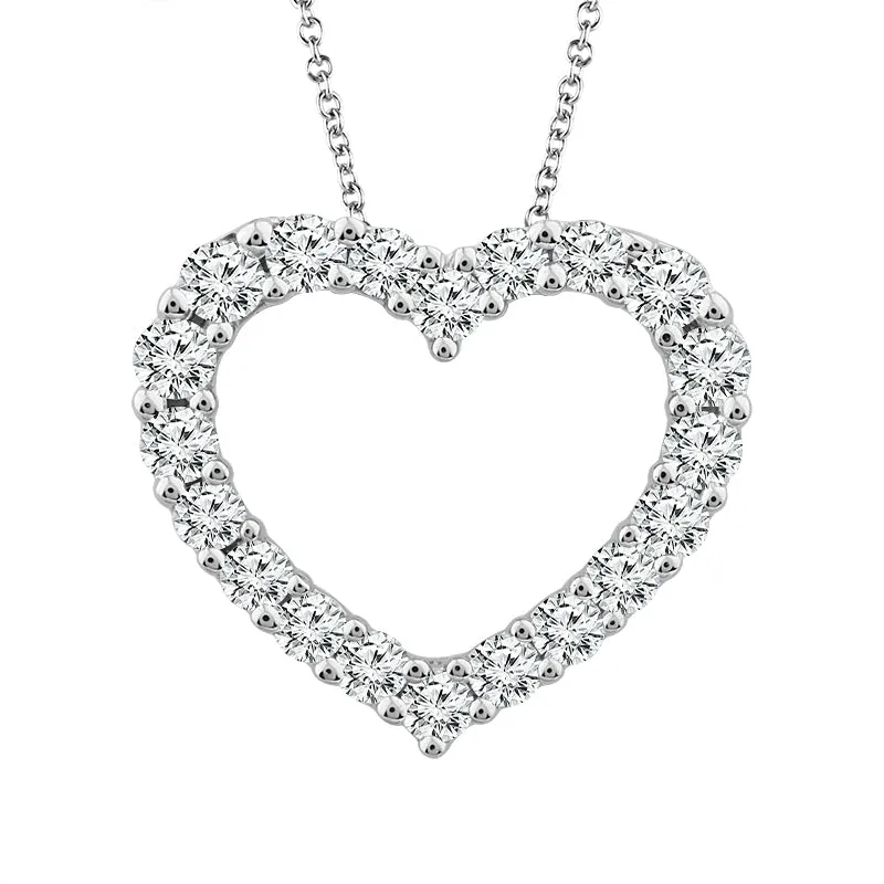 Heart Shaped Diamond Pendant