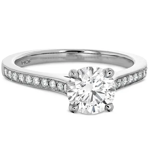 Hearts On Fire Illustrious Engagement Ring with Diamond Band