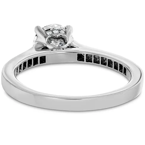 Hearts On Fire Illustrious Engagement Ring with Diamond Band