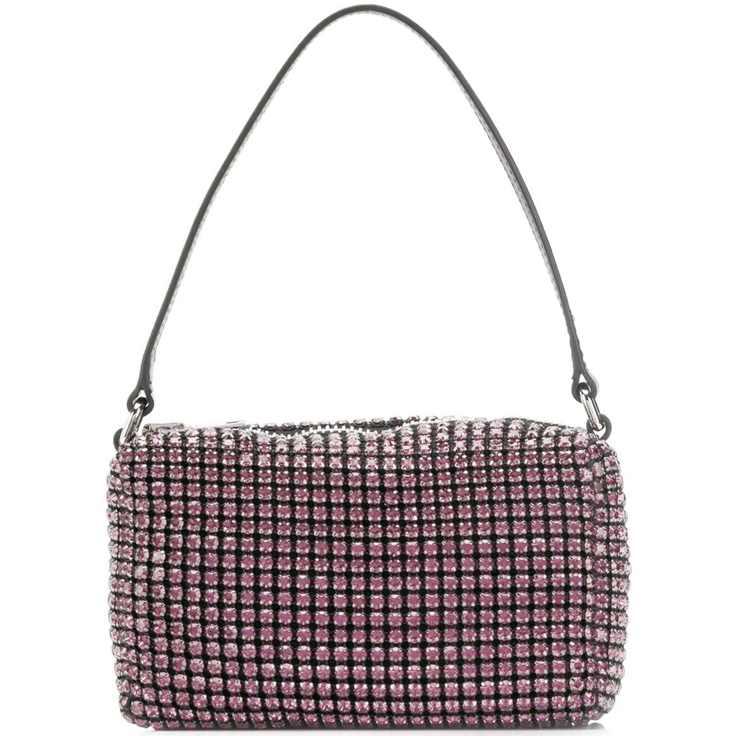 Heiress Rhinestone Pouch, Fuschia Pink