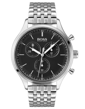 Hugo Boss Mens Companion Business Watch - Stainless Steel - Black - Chronograph