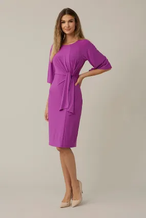 Joseph Ribkoff | Slimming Draped Front Dress | Sparkling Grape