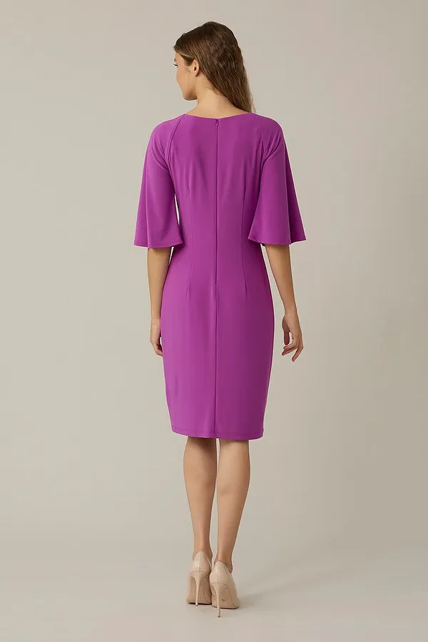 Joseph Ribkoff | Slimming Draped Front Dress | Sparkling Grape