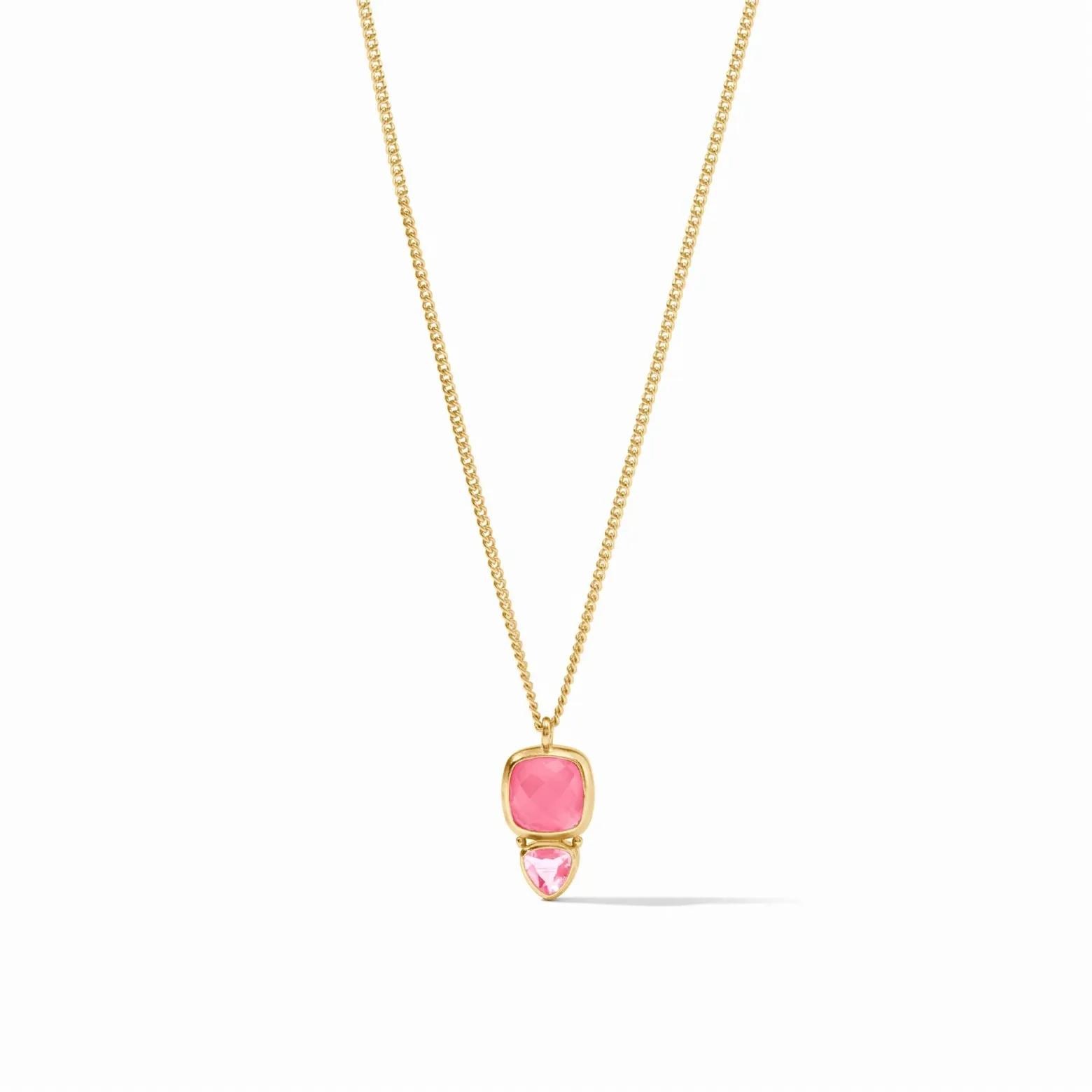 Julie Vos Aquitaine Duo Delicate Necklace, Peony Pink