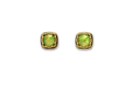 Karameles - Crowned Citron Silver & Gold Earrings