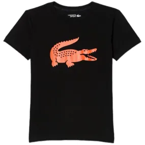 Kids Lacoste Sport Oversized Croc T Shirt (Black/Orange) TJ2910-51