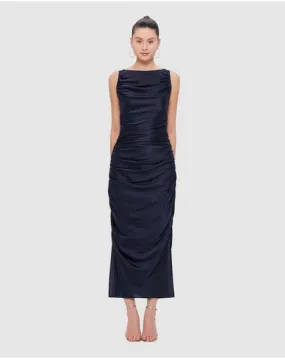 Leo Lin Laura Midi Dress - Oxford Blue