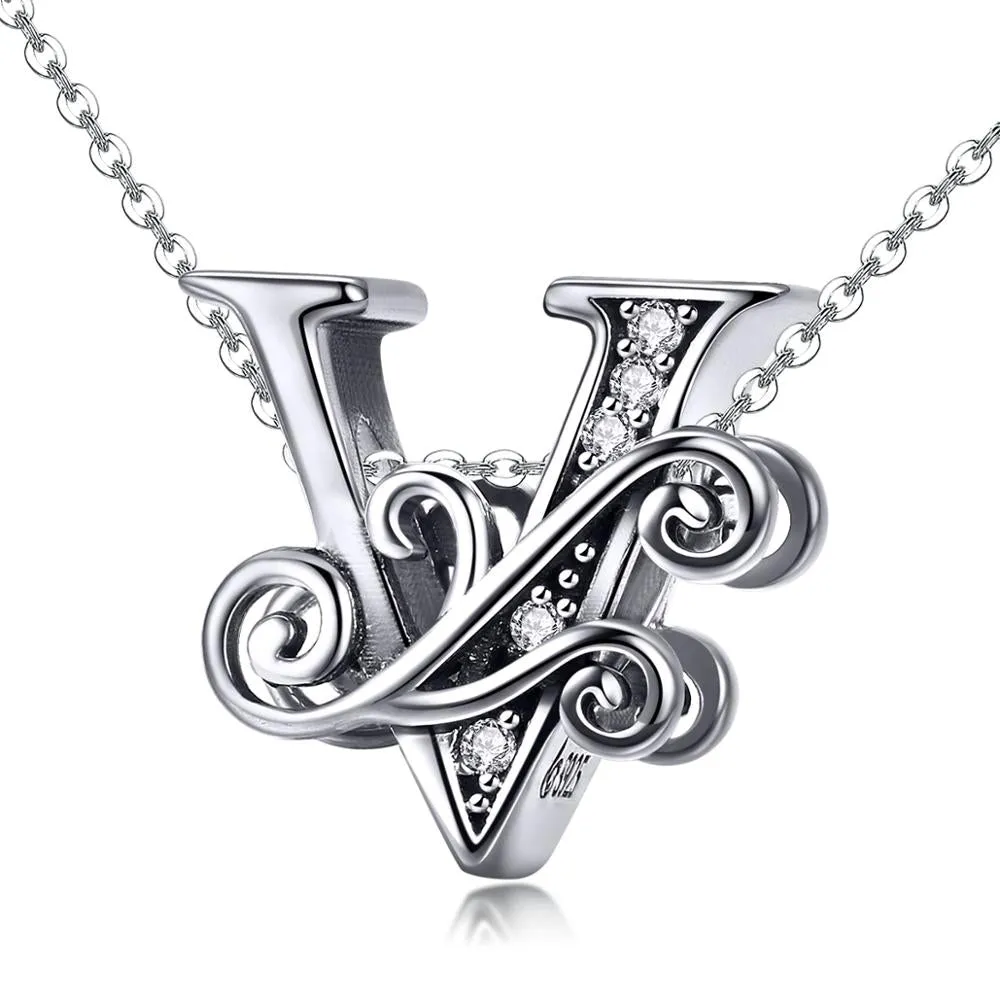 Letter V Initial Alphabet Charm