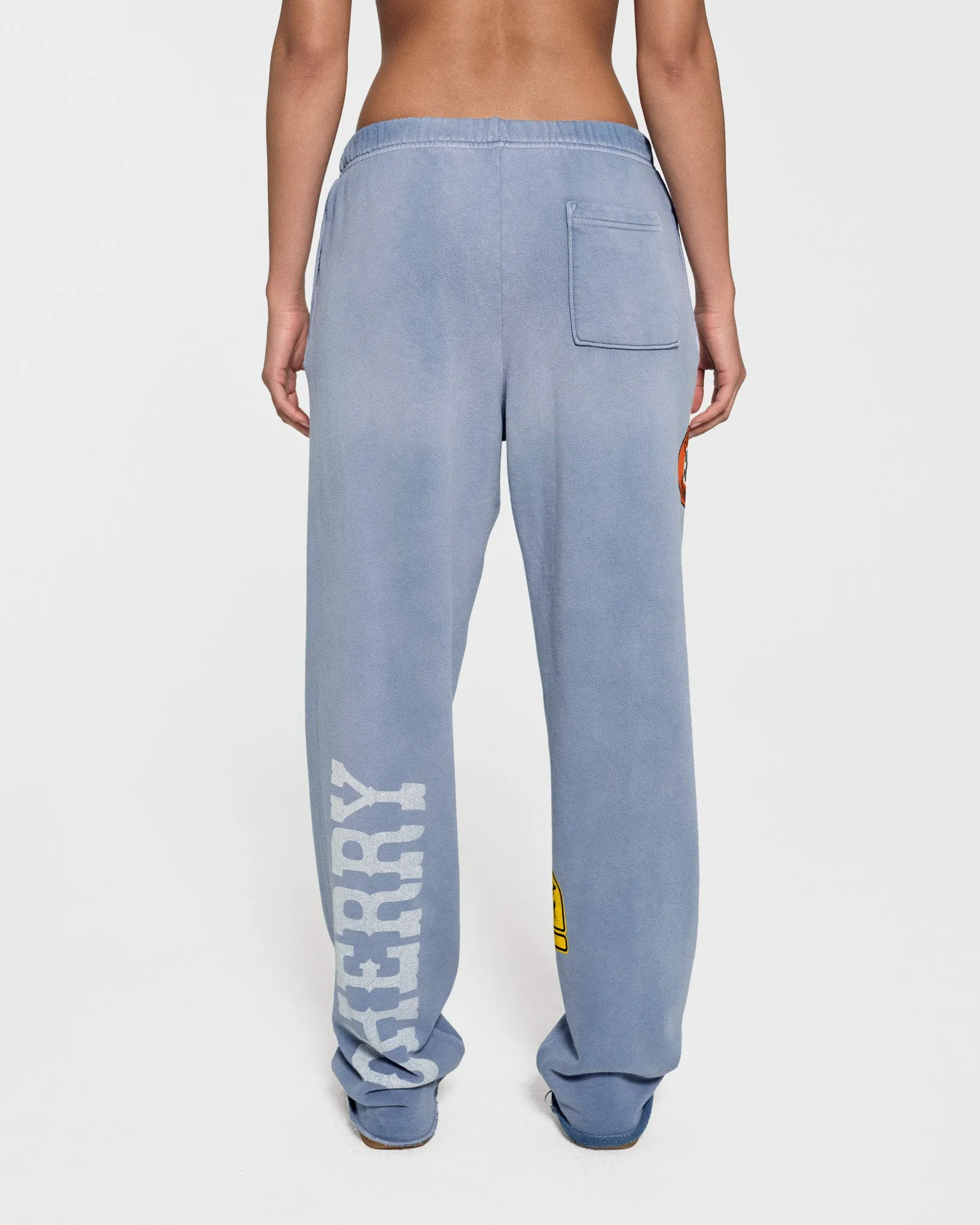 Off Road Raw Edge Sweatpants (Dusty Blue)