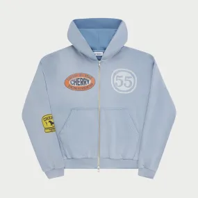 Off Road Zip-Up Hoodie (Dusty Blue)