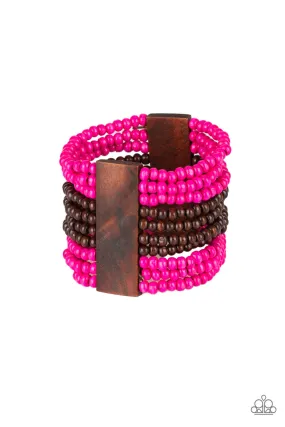 Paparazzi JAMAICAN Me Crazy - Pink Bracelet