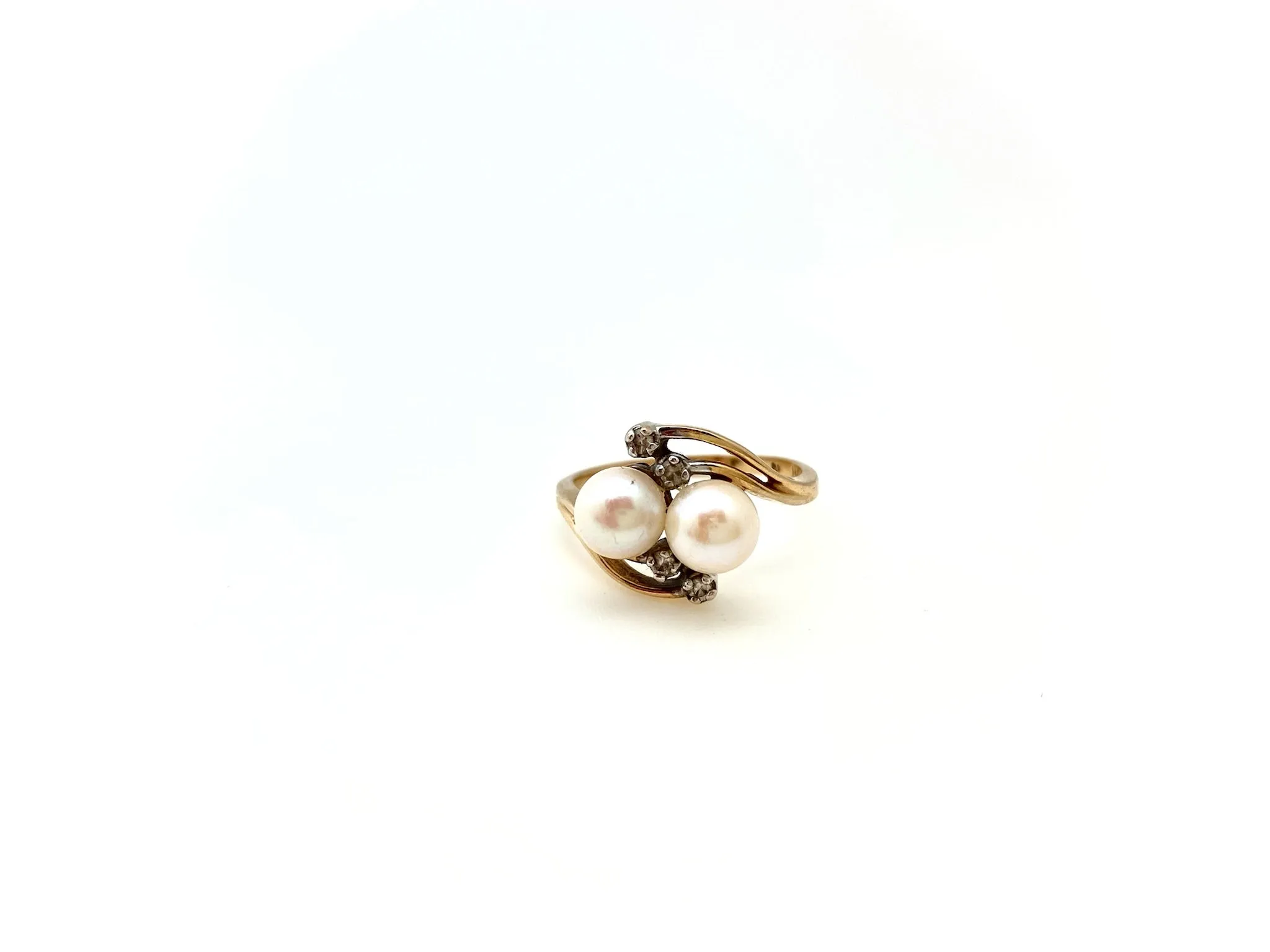 Pearl Twin Ring (14K gold, size 7.75)