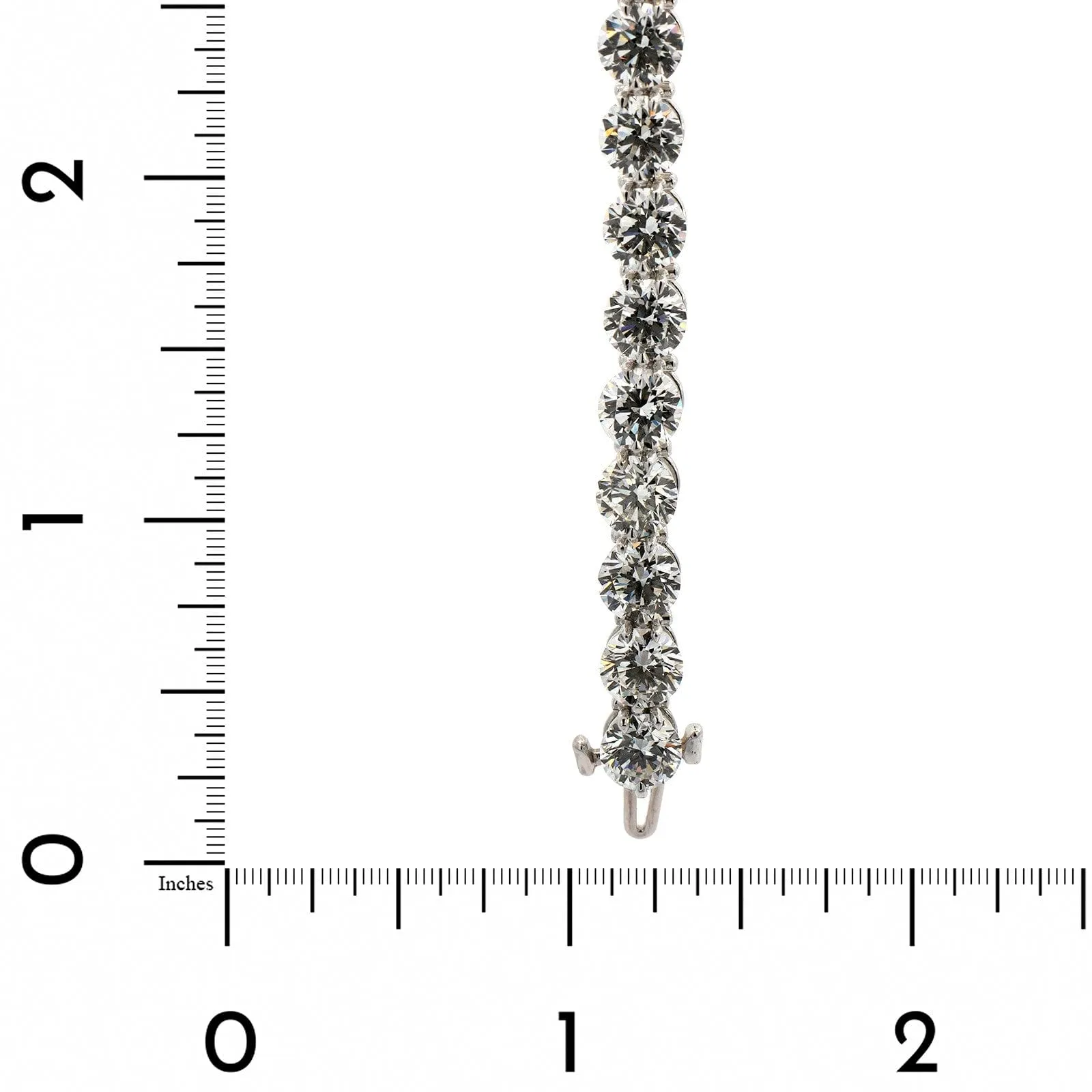 Platinum Round Cut Diamond Tennis Bracelet