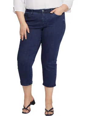 Plus Piper Womens Relaxed Mid Rise Cropped Jeans