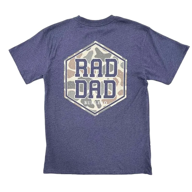 Rad Dad Deer Camo Short Sleeve T-Shirt in Navy