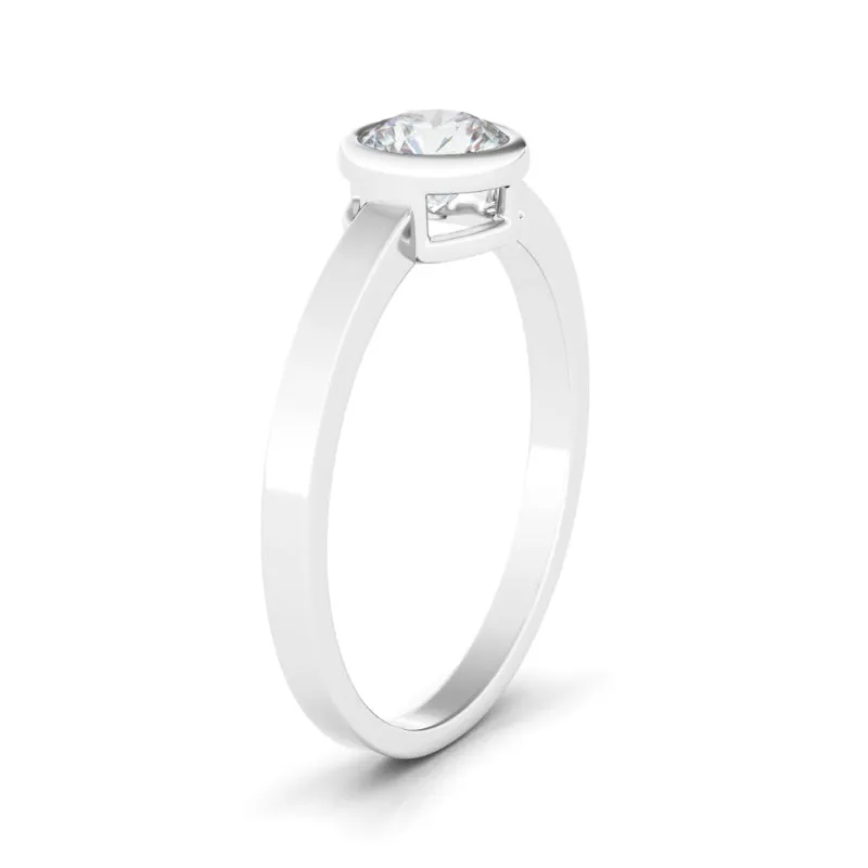 Round Bezel Diamond Ring