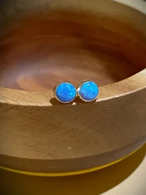 Round Blue Opal Posts