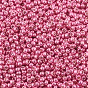 Seed Beads-6/0 Round-4210 Galvanized Hot Pink Duracoat-Miyuki-16 Grams