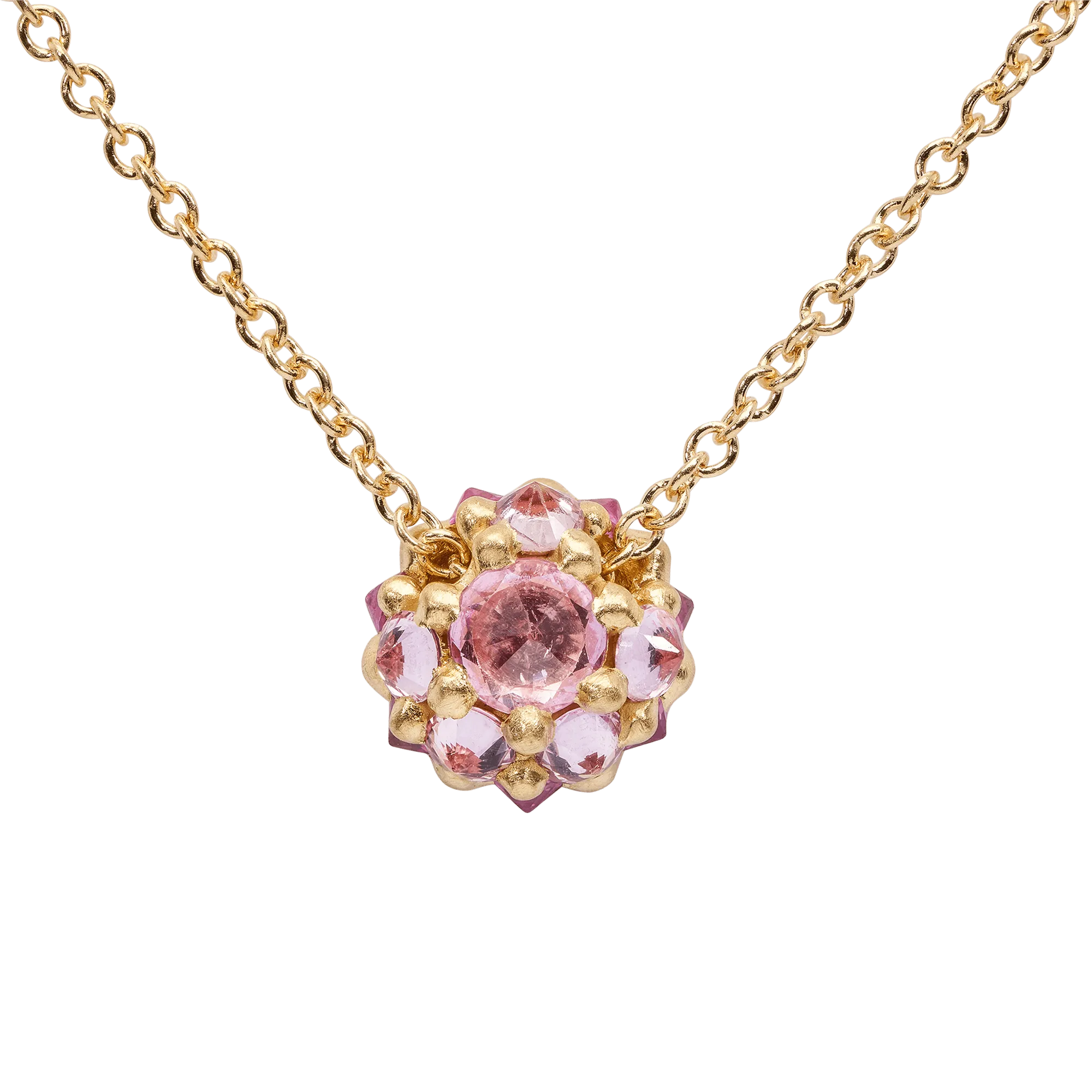 Small Pink Sputnik Necklace - 9844