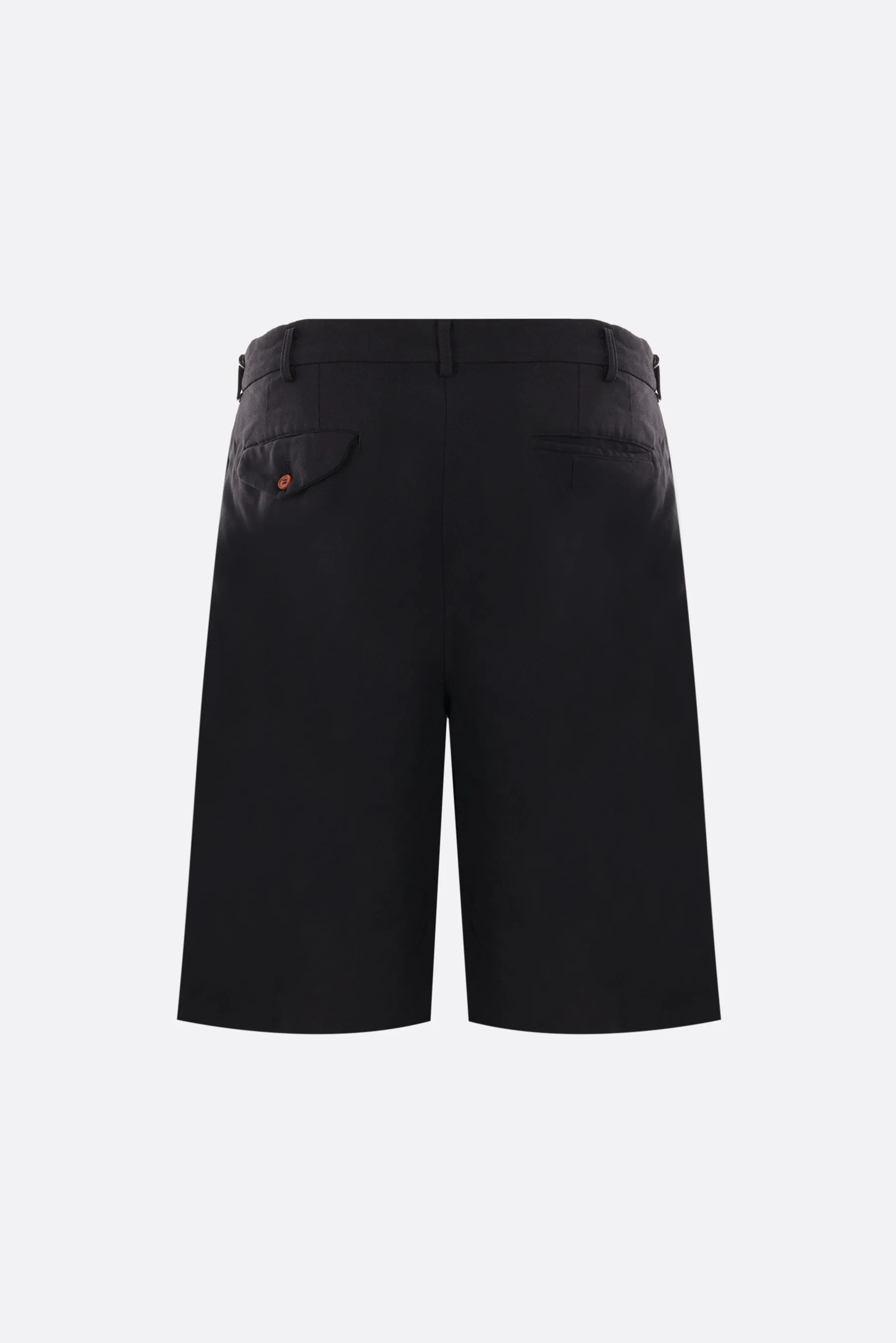 technical twill short pants with double-layer insert